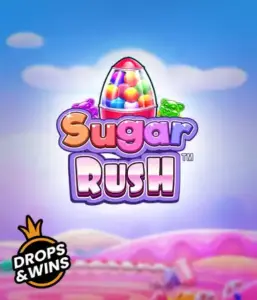 Enjoy the sweet world of Sugar Rush by Pragmatic Play, with a vibrant candy dispenser against a fantastic background of candyland. This image evokes the joy and thrill of the slot, highlighted with bright candies and enticing typography. Perfect for players seeking a sweet adventure, delivering hours of fun. 